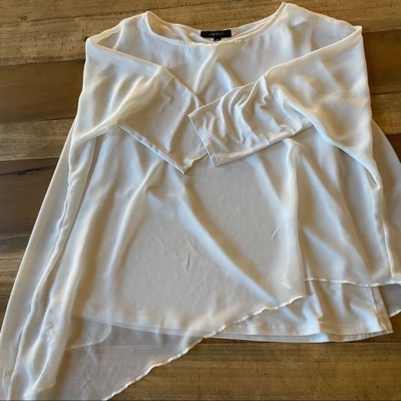 Atelier 29 White Asymmetrical Blouse - M - Picture 5 of 6